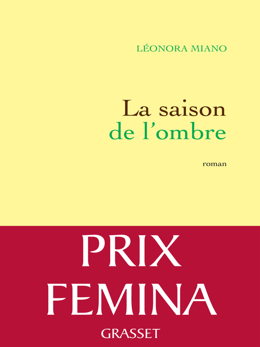 Cover image for La saison de l'ombre